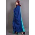 Dual Color abaya in Poly Crape  Dual Color abaya in Poly Crape